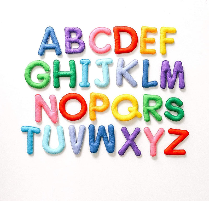 Curious Columbus Felt Alphabet and Flashcards. Set of 26 Handcrafted Uppercase Letters with Matching ABC Flash Cards. Teach How to Read, Learn to Spell and Practice Phonics