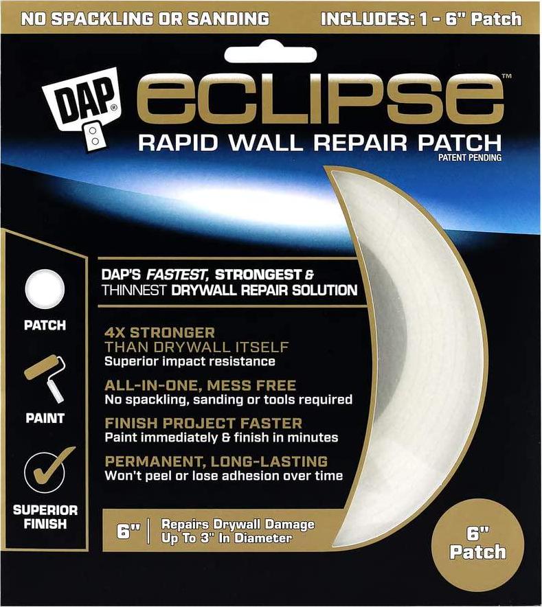 DAP Eclipse Rapid Wall Repair Patch, 6 Inch, Clear 7079809165