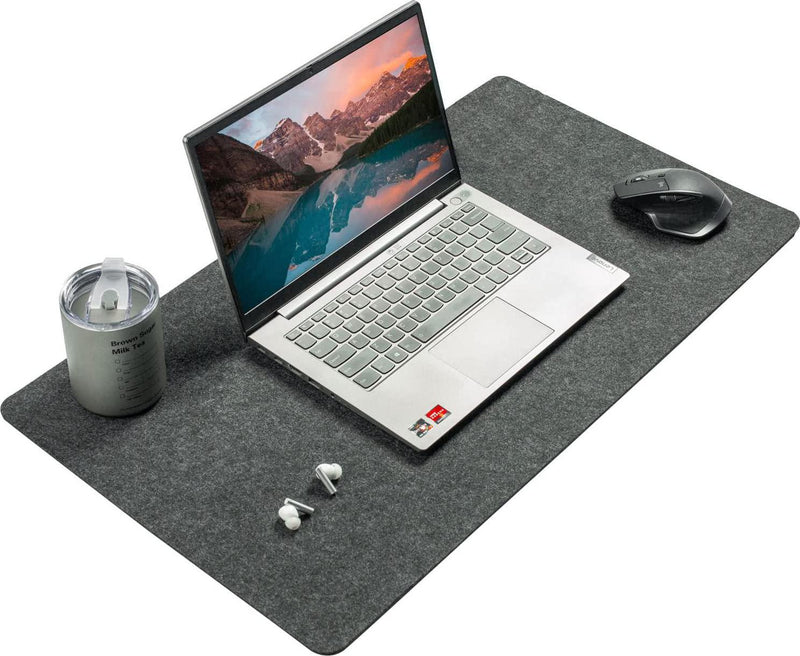 DAWNTREES Desk Mat,90×40CM Large Felt Desk Pad, Extra Large Mouse Pad Mat