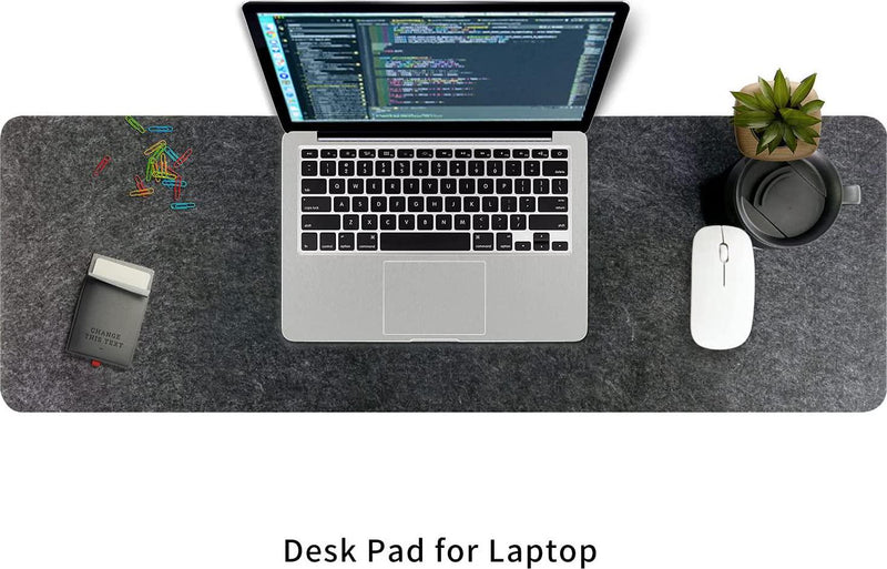DAWNTREES Desk Mat Pad, Dark Grey Large Mouse Mat Pad,90×30cm,Extra Large Keyboard Mat, Computer XL Desk Pad.