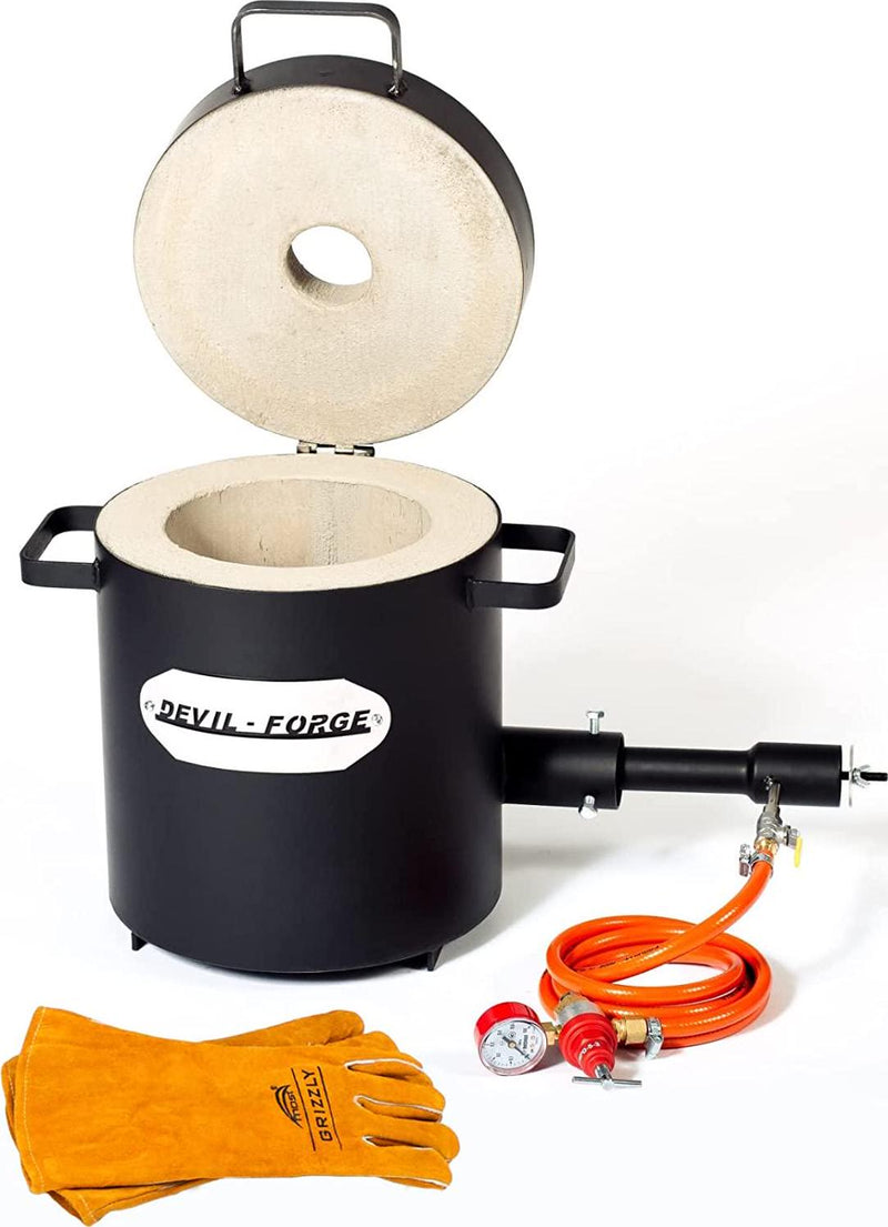 12KG Propane Melting Furnace Foundry Kit Smelt Gold Copper Brass Gas  Regulator