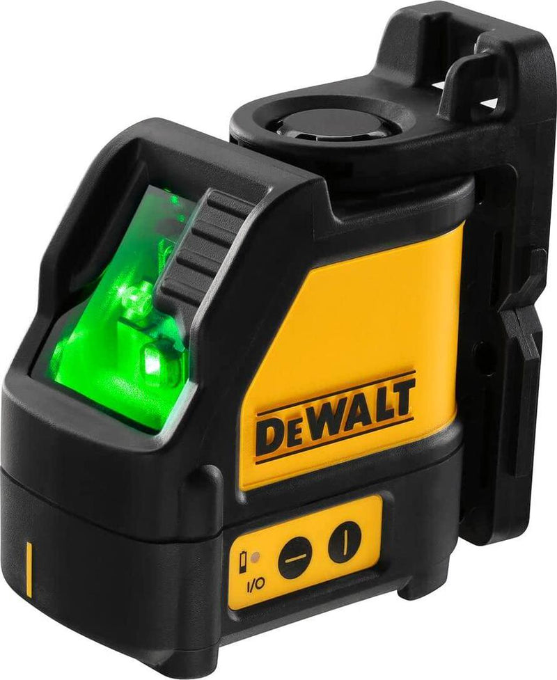 DEWALT DW088CG-XJ Green Beam Cross Line Laser with Carry Case, Yellow/Black