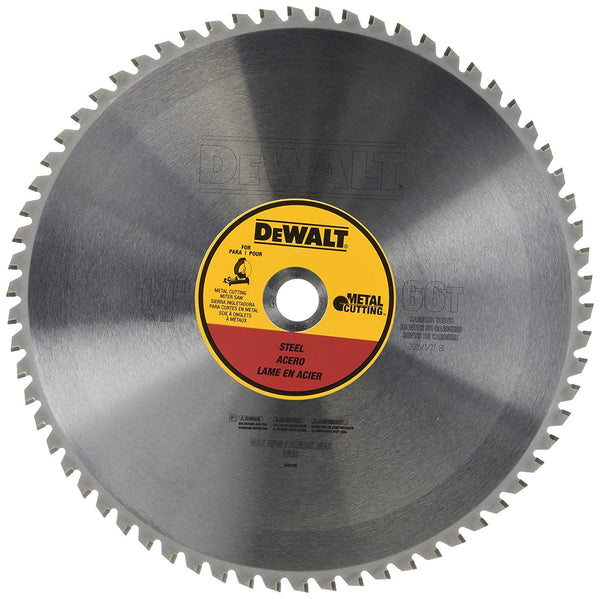 DEWALT DWA7747 66 Teeth Heavy Gauge Ferrous Metal Cutting 1-Inch Arbor, 14-Inch Silver