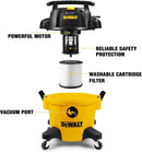 DEWALT DXV23PTA 23L Wet/Dry Vac (Power Take Off), 1150 W, 230 V, Yellow/Black