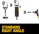 DEWALT Right Angle Drill Adaptor, FlexTorq, 4-in-1 System, Compact, Straight Flexible Shaft, 12-Inch (DWAMRASETFT)