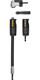 DEWALT Right Angle Drill Adaptor, FlexTorq, 4-in-1 System, Compact, Straight Flexible Shaft, 12-Inch (DWAMRASETFT)