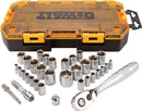 DEWALT Socket Set, 3/8-Inch Drive, SAE/Metric, 34-Piece (DWMT73804)