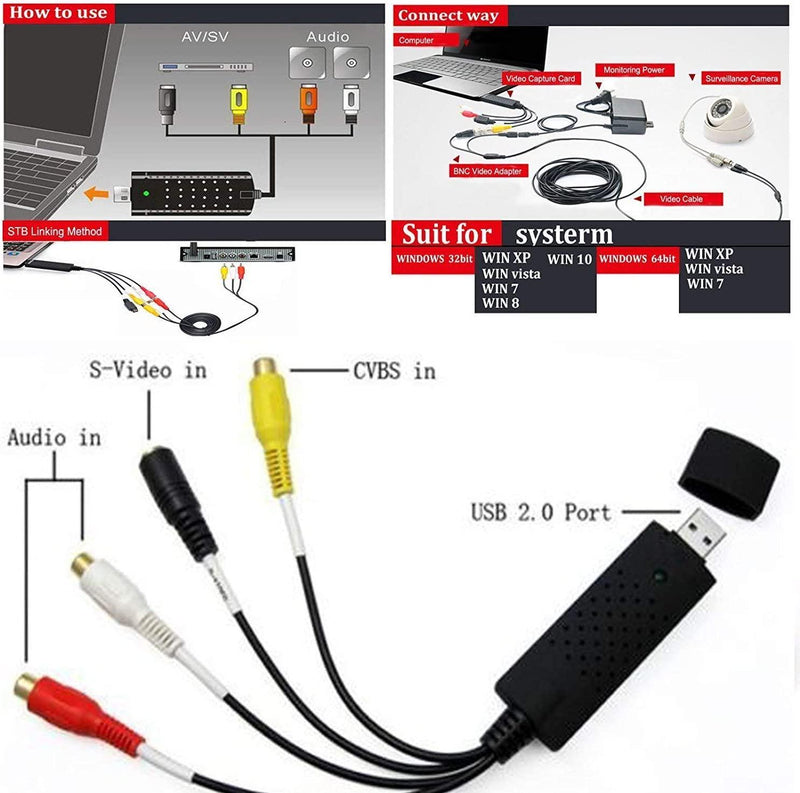 Câble capture S-Video/composite USB - Convertisseurs de signal