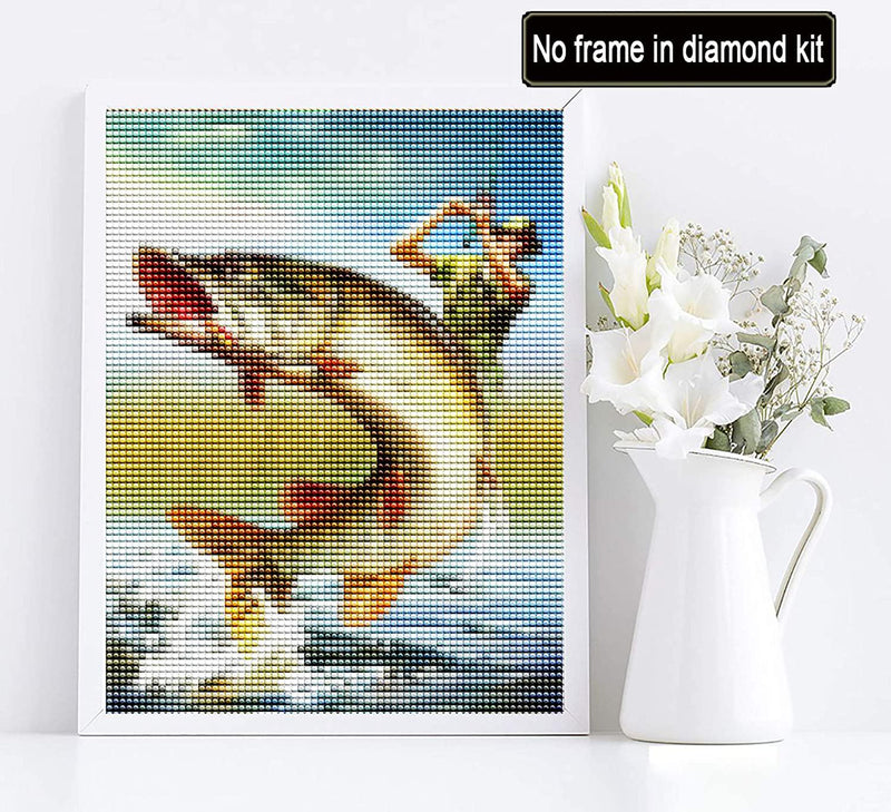 5D Diamond Painting Kits Fishing Trout DIY Paint with Full Drill Round  Diamond Art by Number Kits Crystal Craft for Fishing Lovers Gift Home  Decoration 30x40cm : : Home