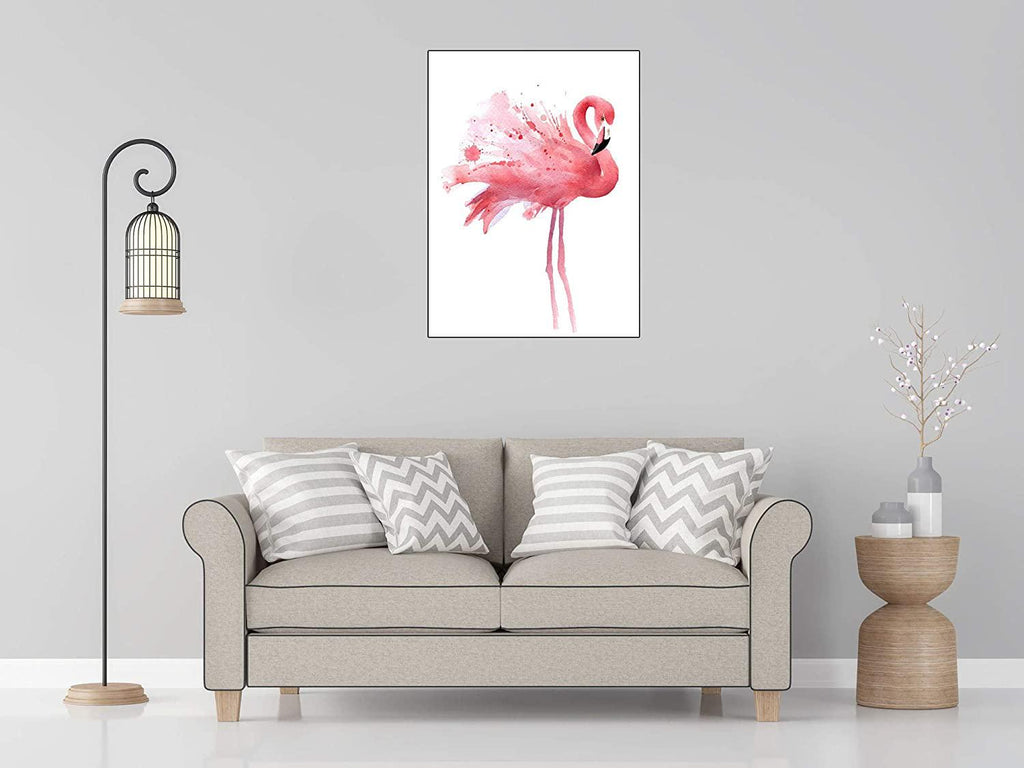 Paint By Numbers Pink Flamingos Finished Print