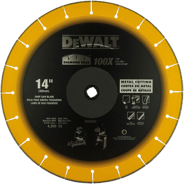 Dewalt DW8500 Diamond Chop Saw Ferrous Metal Blade 355mm X 2.8 X 25.4
