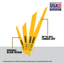 Dewalt Wood Metal Reciprocating Saw Blade 10-Pieces Set with Case, Multicolor