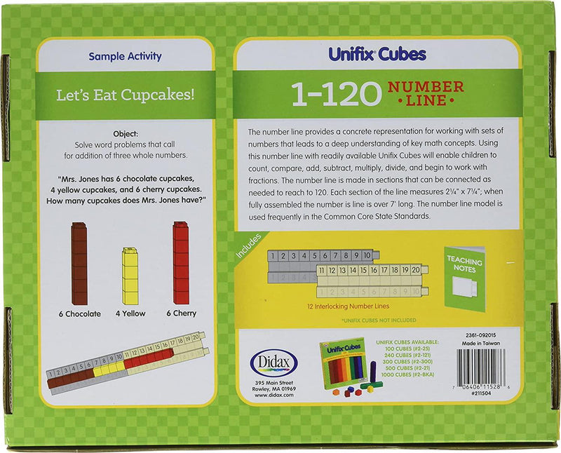 Didax Educational Resources UNIFIX 1-120 Number Line Track