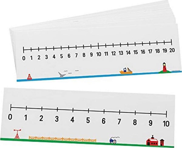 Didax Educational Resources 0-10/0-20 Number Line, Set of 10, Multi