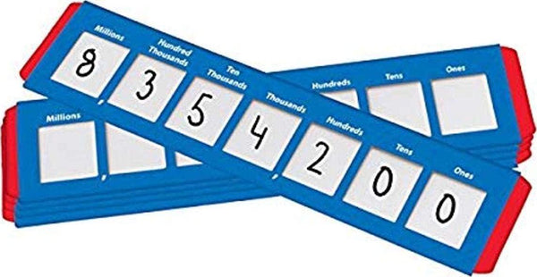 Didax Educational Resources Place Value Sliders: Ones to Millions (Set of 10)