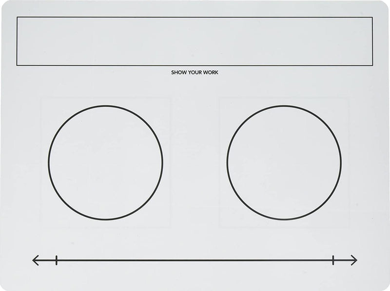 Didax Educational Resources, 10-Board Set Write-On/Wipe-Off Fraction Mats, White, Black