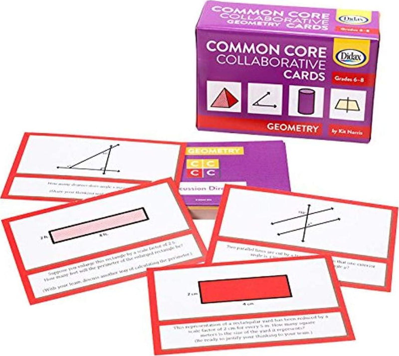 Didax Educational Resources Common Core Collaborative Cards - Geometry 6-8 Educational Activity Cards