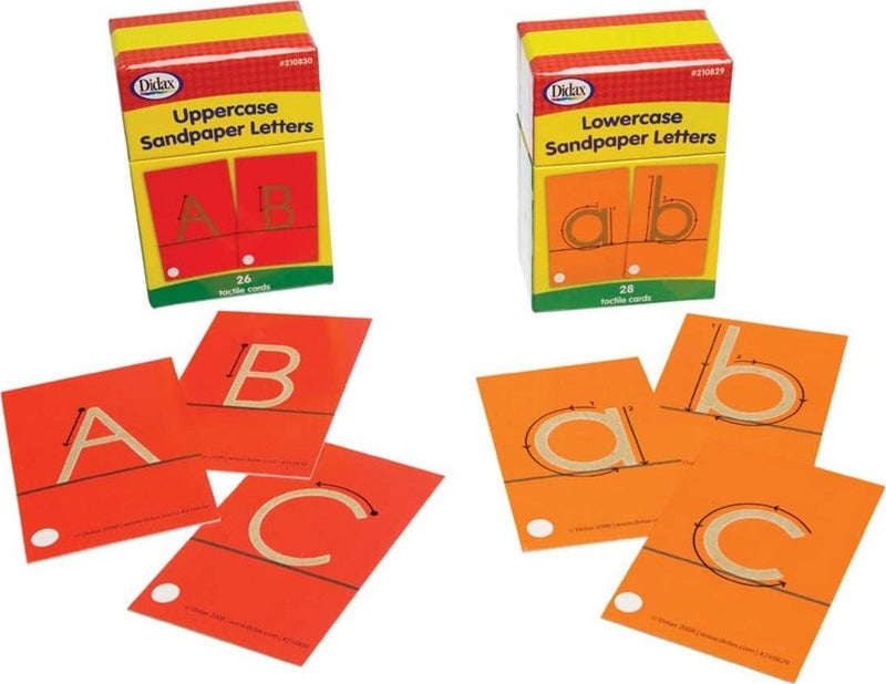 Didax Educational Resources Tactile Uppercase Sandpaper Letters, Upper case, 4-1/4 X 2-5/8 in, Multi