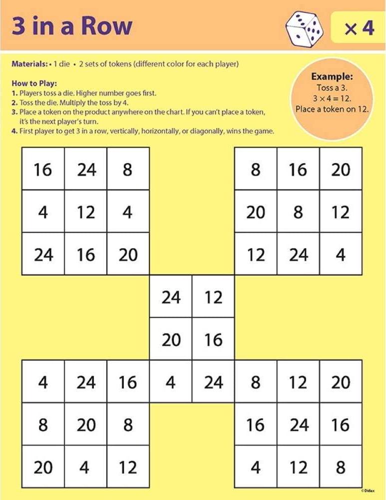 Didax Educational Resources Dice Games for Multiplication Mastery