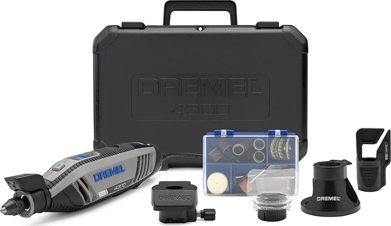 Dremel 4300-5/40 High-Performance Rotary Tool Kit with LED Light with 225-02 Flex Shaft Attachment Bundle (2 Items)