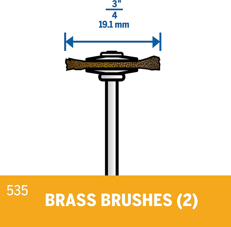 Dremel 535-02 Brass Brush, 3/4