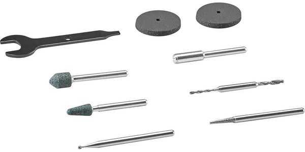Dremel 735-01 Glass Etching Rotary Tool Accessories Kit - 8 Piece Set - Includes Grinding Stones, Polishing Disc, and Diamond Drill Bit , Blue