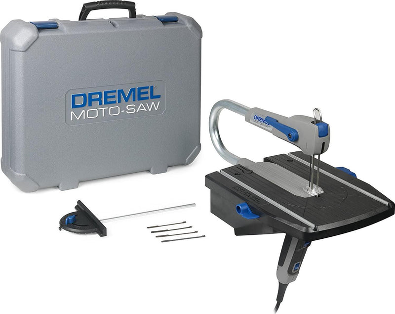 Dremel MS20 Moto-Saw Scroll Saw, 2-in-1 Compact Table Saw and Fretsaw (70 W) with 1 Attachment and 5 Saw Blades