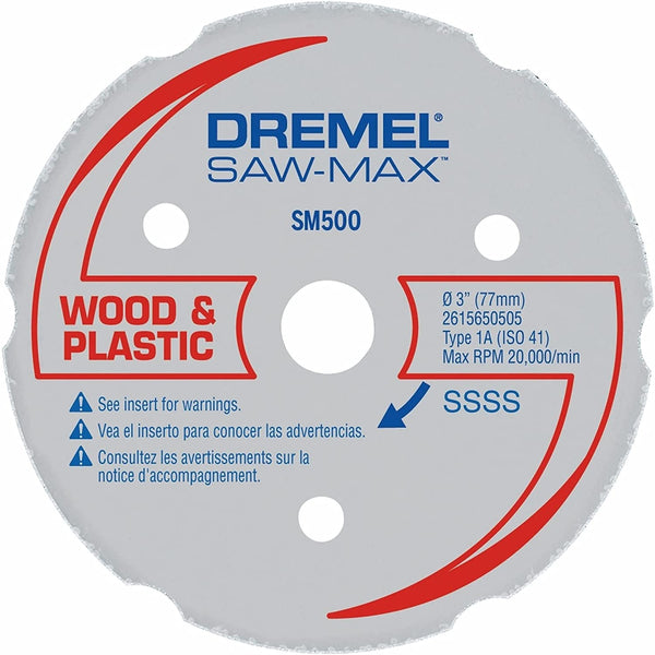Dremel SM500 3-Inch Wood and Plastic Carbide Wheel