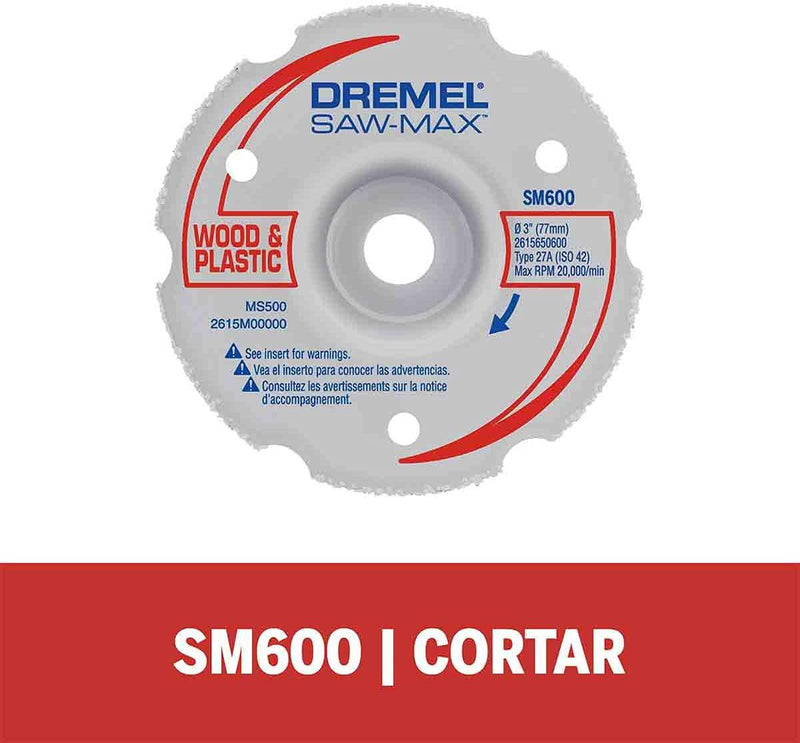 Dremel SM600 3-Inch Wood and Plastic Flush Cut Carbide Wheel