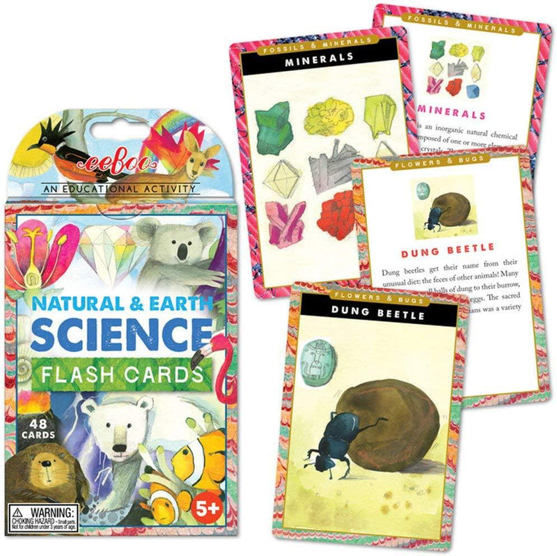 EEBOO Natural Science Flash Cards, 1 EA