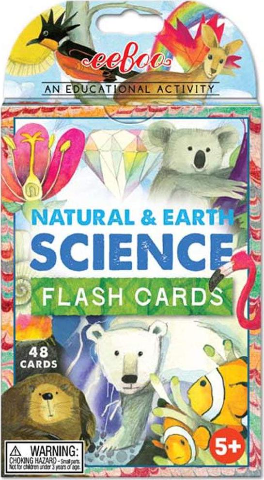 EEBOO Natural Science Flash Cards, 1 EA