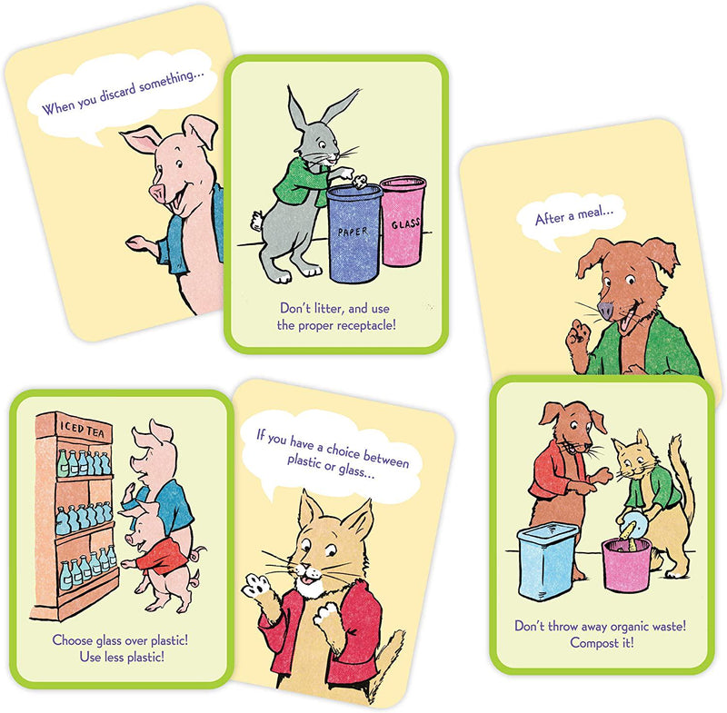 EEBOO Respect The Earth Responsibility Flash Cards, 1 EA