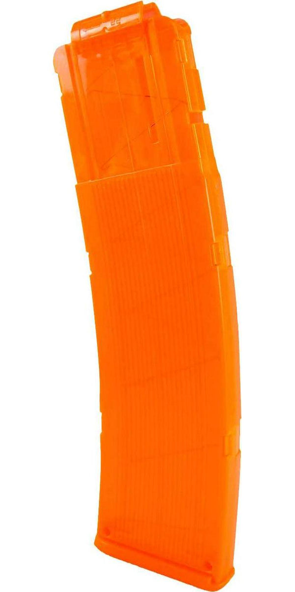 EKIND 22 Darts Banana Curved Clips, Soft Bullet Quick Reload Clips Compatible for Nerf Elite Magazine Toy Gun (Transparent Orange, Pack of 1)