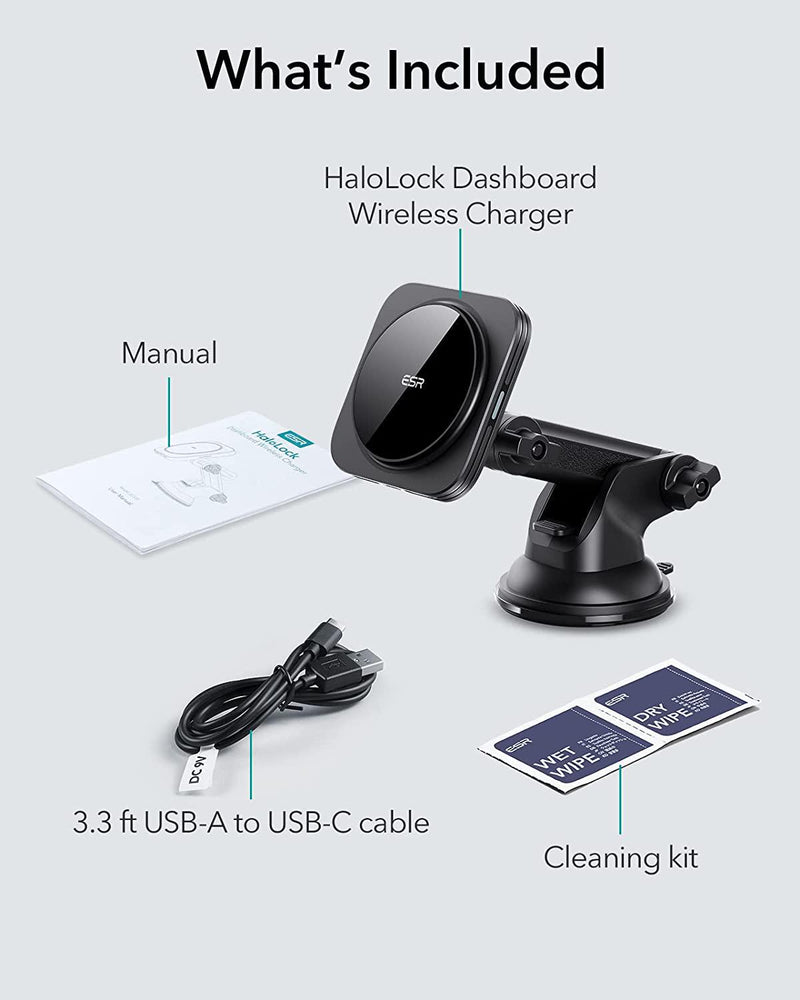 Halolock Magnetic Wireless Car Charger
