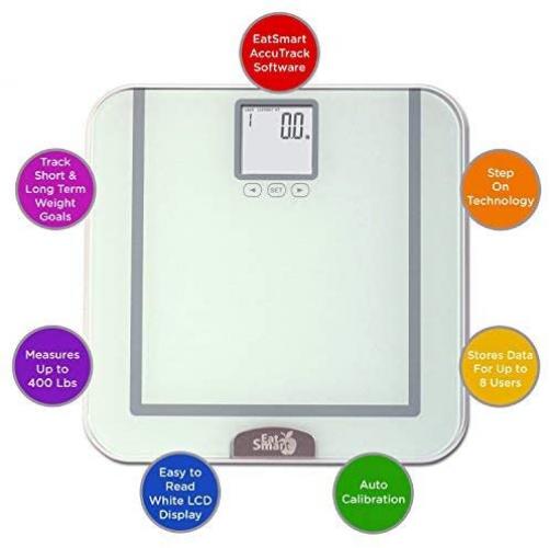 Eatsmart Precision Tracker Digital Bathroom Scale With Accutrack