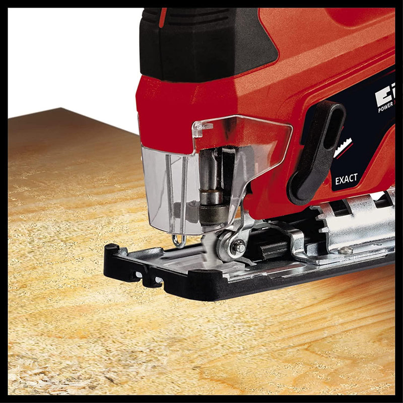 Einhell Power X-Change 18V Cordless Jigsaw | Electric Jig Saw To Cut Wood, Plastic And Metal | TC-JS 18 Li Kit With 2.5Ah Battery, Fast Charger And Storage Case