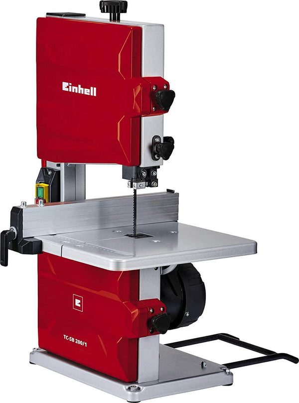 Einhell TC-SB 200/1 Band Saw | Electric Bench Saw With 45° Tiltable Metal Work Table For Mitre Cuts, Parallel Stop, Dust Extraction | Bandsaw For Woodworking, Crafting And DIY