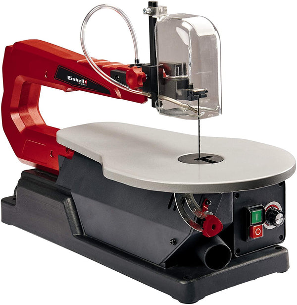 Einhell TH-SS 405E Scroll Saw | Electric Fret Saw With 45° Tiltable Metal Work Table For Mitre Cuts, Tool-Free Blade Changes | Hobby Saw With Dust Extraction For Woodworking, Crafting And DIY