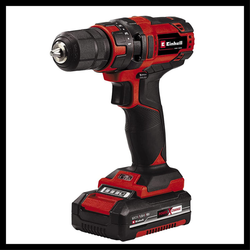 Einhell Tool set TC-TK 18 Li Kit Power X-Change (lithium-ion, TC-CD 18/35 Li Drill Driver + TC-AG 18/115 Li Angle Grinder, Including 1.5 Ah and 3.0 Ah Rechargeable Battery and Charger)