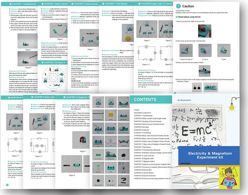 Electricity and Magnetism Kit for Students Basic Circuit Learning Starter Kit