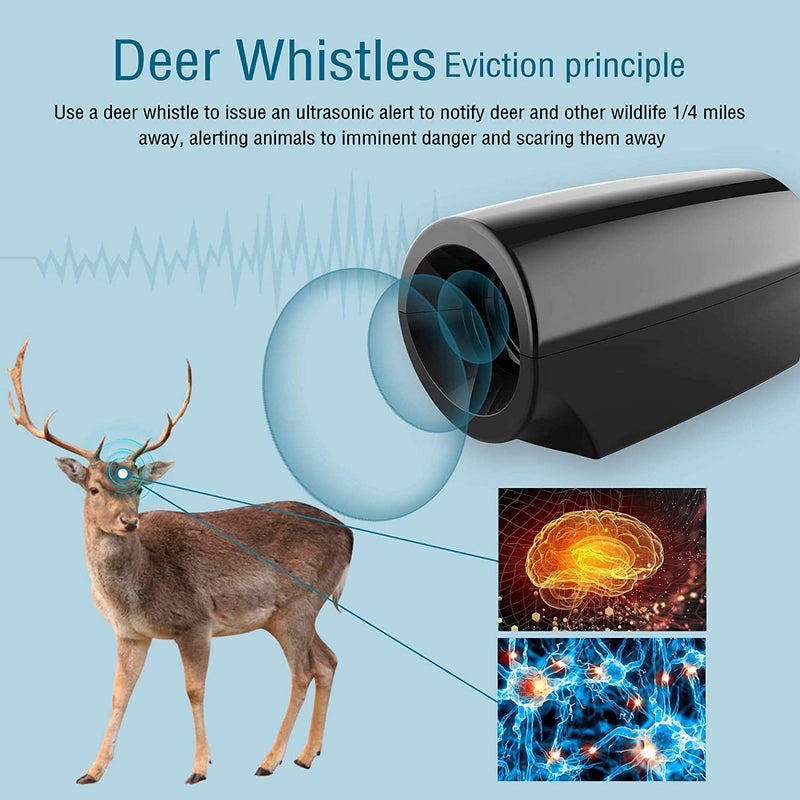 Elook Deer Warning Whistles Device for Car, Save Deer Whistle with Upg