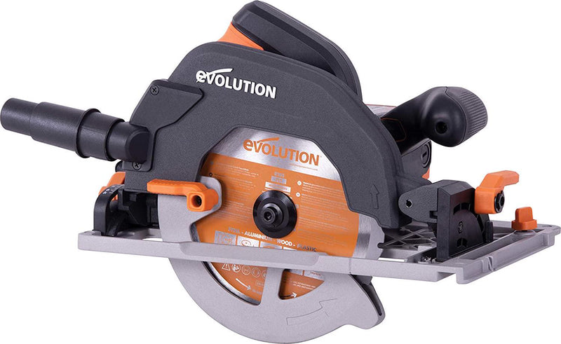 Evolution Power Tools R185CCSX Multi-Material Circular Saw, 185 mm, (230 V) with Additional GW185TCT-18 Blade