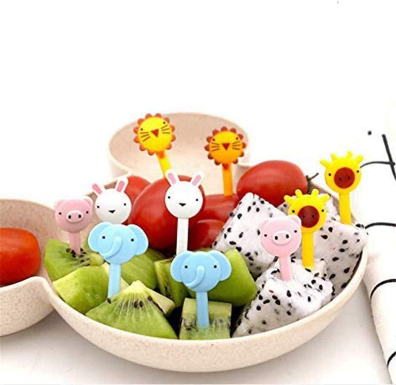 FUNGYAND 30 in 1 Animal Food Picks with Storage Box, Fun Bento Picks for Kids, Cute Cartoon Animal Fruit Food Toothpicks, Lunch Bento Box Picks for Toddler