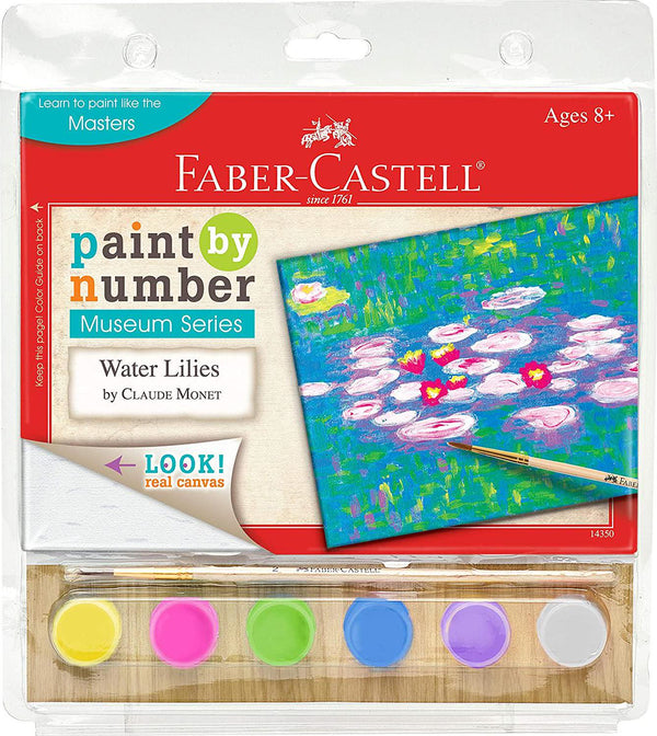 Faber-Castell Museum Series Paint by Numbers Claude Monet Water Lilies Number Painting for Kids and Adult Beginners