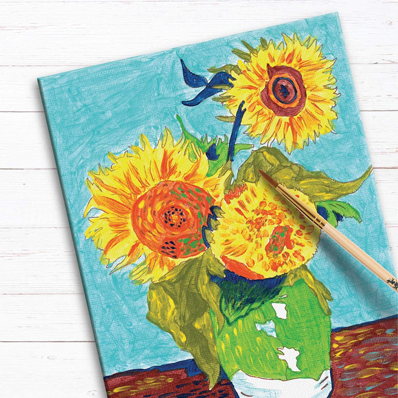 Faber-Castell Paint by Number Museum Series Paint Your Own Sunflowers by Vincent Van Gogh