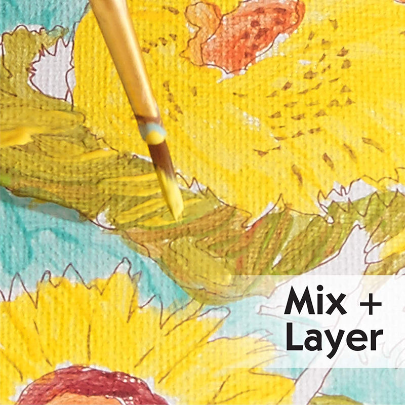Faber-Castell Paint by Number Museum Series Paint Your Own Sunflowers by Vincent Van Gogh