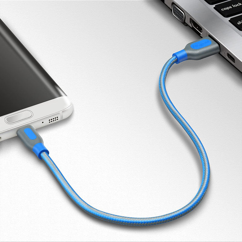  Fasgear USB C to Micro USB Cable 30cm Nylon Braided