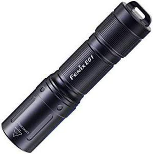 Fenix E01 V2.0 100 Lumen Mini Keychain EDC Torch with 35m Beam and Up to 25hr Runtime IP68 Waterproof LED Torch with 3 Brightness Modes for Camping or Reading Powered by a AAA Battery (included)