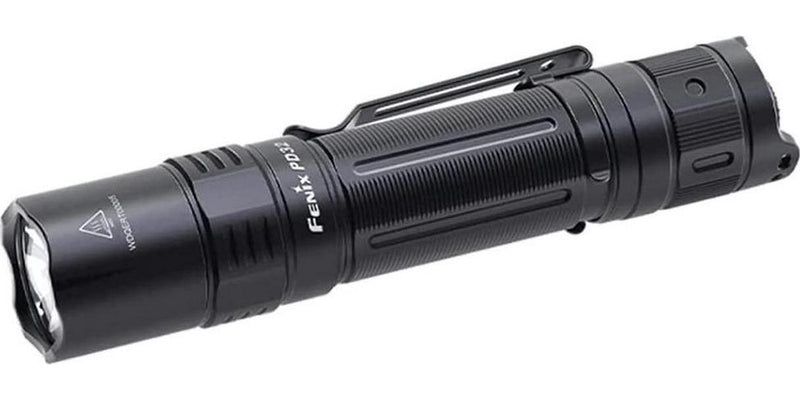 Fenix PD32 V2.0 1200 Lumen Pocket-Size Tactical Flashlight with 395m Beam with 50000hrs Lifespan IP68 Waterproof Led Torch with 3 Brightness Level Powered by Non Rechargeable Batteries (Not Included)