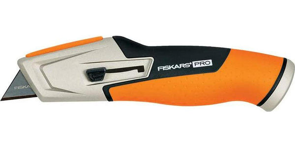 Fiskars 770020-1001 Pro Utility Knife, Retractable, Orange/Black